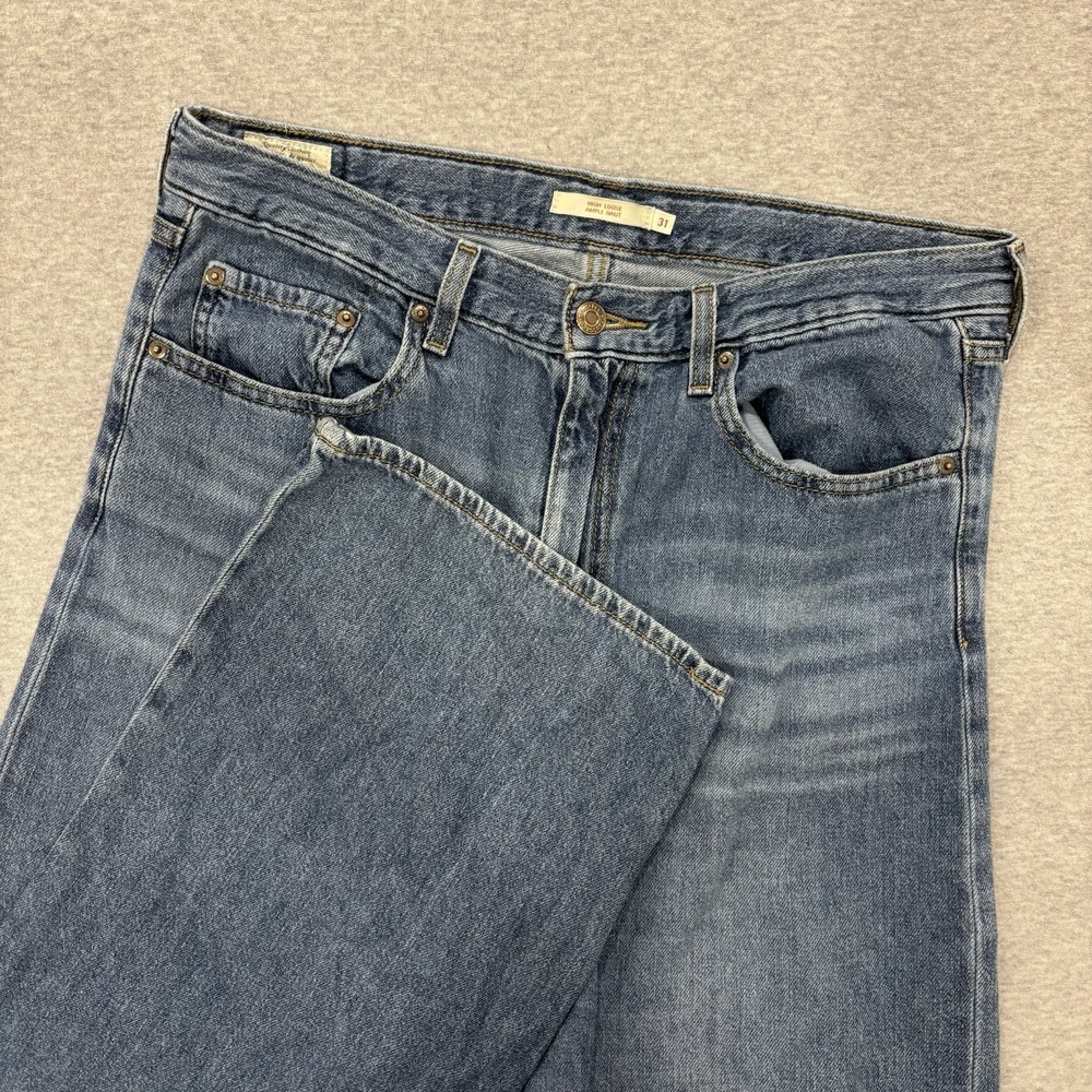 Levi's Premium High Loose Jeans Women's Size 31 Blue Medium Wash Denim Wide Leg